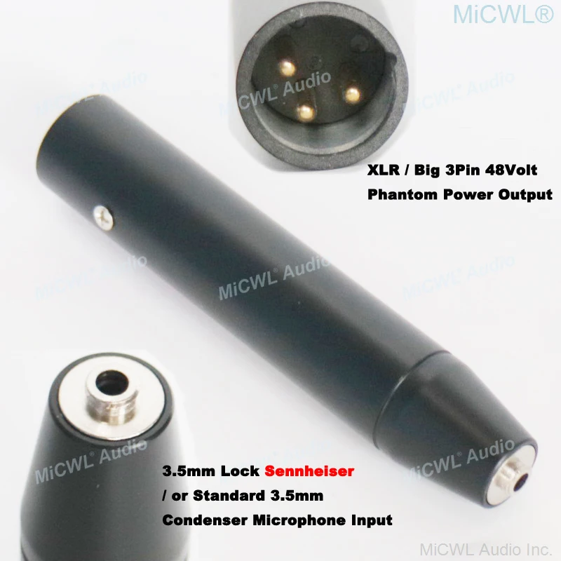 Mza 900p Xlr Canon 48v Fantasma Adaptador de Energia 3.5 mm Sennheiser Bloqueio para 3pin - Image 6