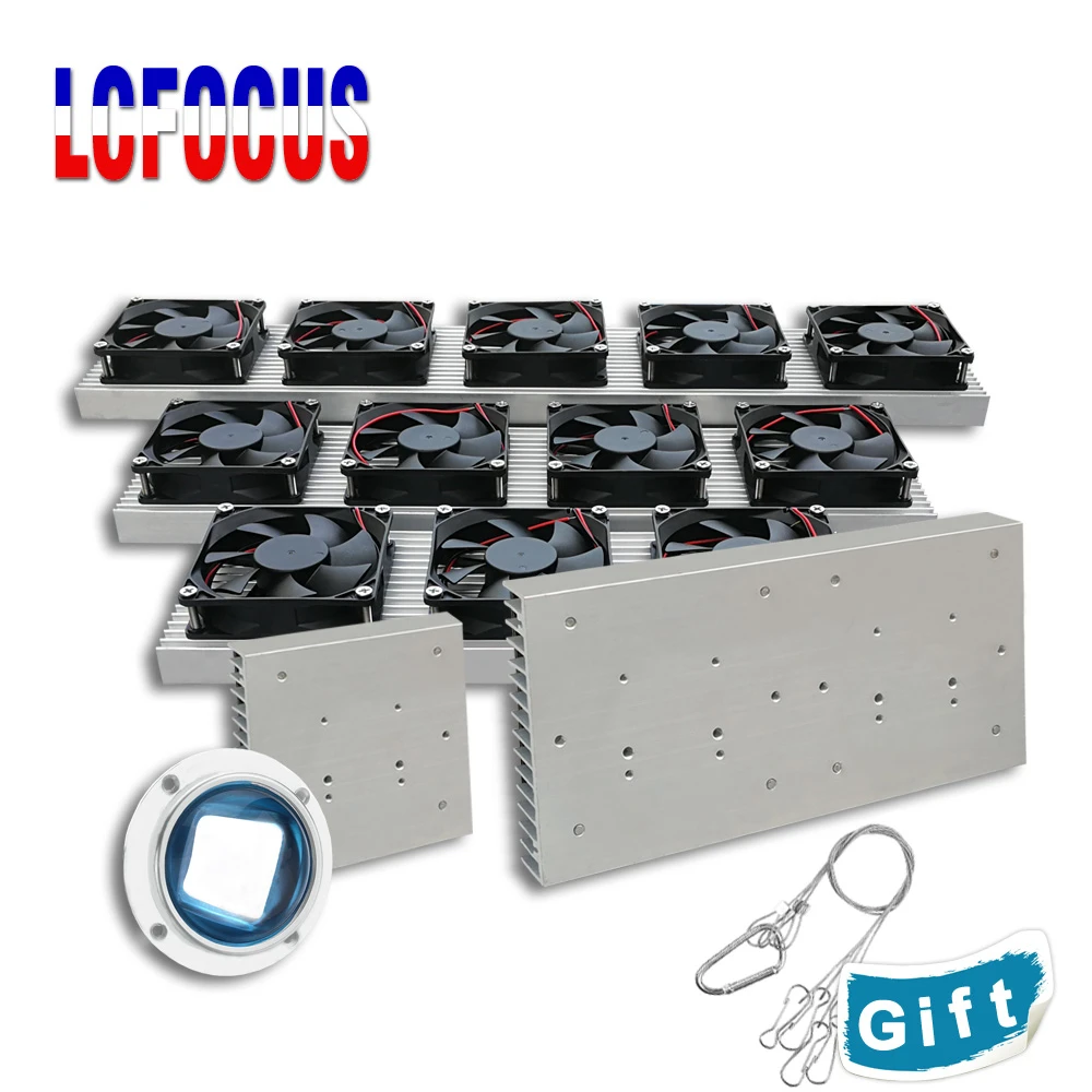 Led Aluminum Heatsink 10w 20w 30w 50w 100w Radiator With Fan Lamp