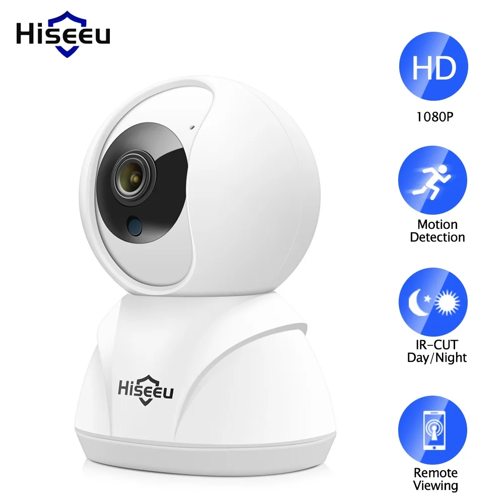 Умная камера Hiseeu FH3C 1080P Wi Fi угол обзора 360 градусов ночное видение радионяня