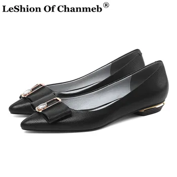 

Genuine Cow Leather Espadrilles Women Sweet Bow-tie Crystal Flat Shoes Zapatos De Mujer Woman Casual Shoes Size 43 Ladies Flats