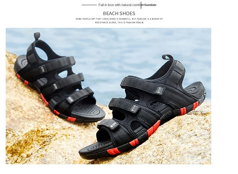 Homens sandálias de verão 2021 sapatos planos