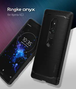 

Original Ringke Onyx Phone Cases For Xperia XZ2 Flexible TPU Military Grade Protection Back Cover For Sony XZ2 Compact