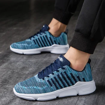 

Running Shoes Men Sneakers 2020 Spring Fashion Hot Sale Mesh Tenis Masculino Male Casual Sport Flats Lace-Up Plus Big Size 39-48