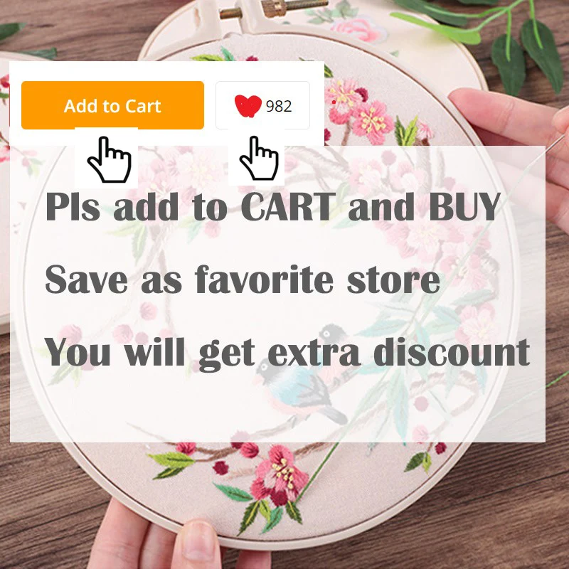 DIY Flower Pattern Printed Embroidery Kit Embroidery Hoop Cross Stitch Needlework Handmade Sewing Art Craft Painting Home Decor