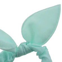 Стиль, простая Милая повязка для волос для девочек, разноцветная повязка для волос с кроличьими ушами, повязка для волос, однотонный головной убор, Детские аксессуары для волос