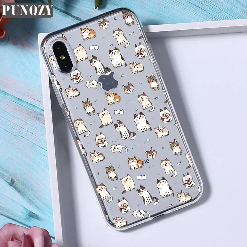 TPU D914 Забавный милый чехол для телефона с котом, собакой и животными для iPhone 11 pro max 5 SE 5 S 4S 6 6S 8 7 Plus X XR XS MAX прозрачный силиконовый чехол из ТПУ - Цвет: TPU D914