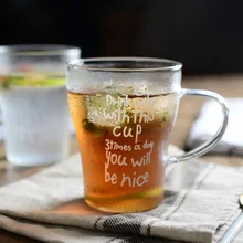 Креативный стеклянный чайный Молочный Сок, напиток чашка для завтрака прозрачный экологичный Круглый с ручкой стакан для воды es для питья