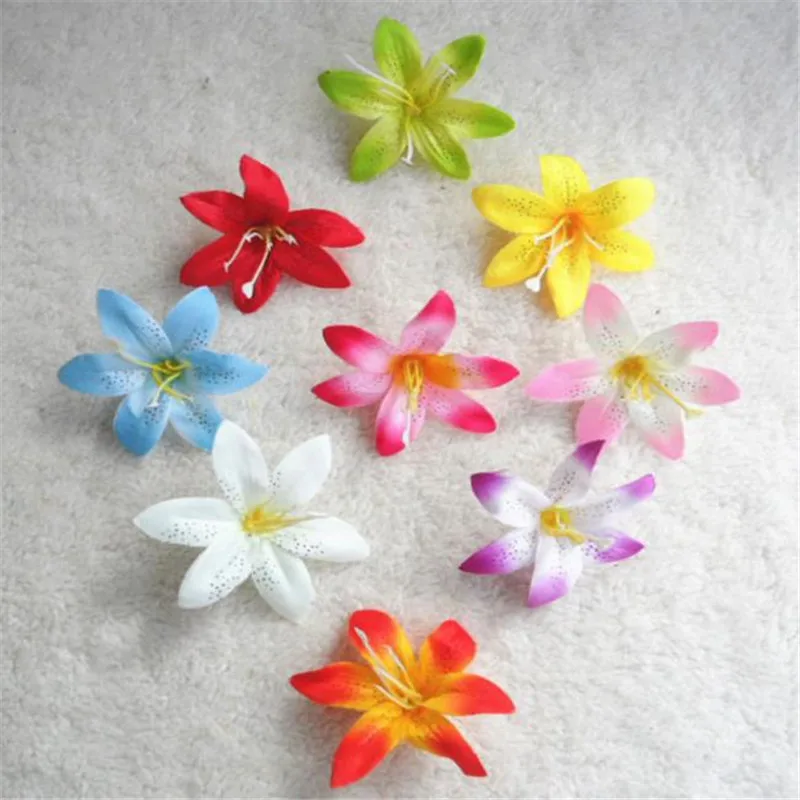 48P поддельные головки цветка Morning Glory диа. 7,5 см/2,9" Искусственные цветы для DIY свадебный веночек браслет шпилька аксессуары