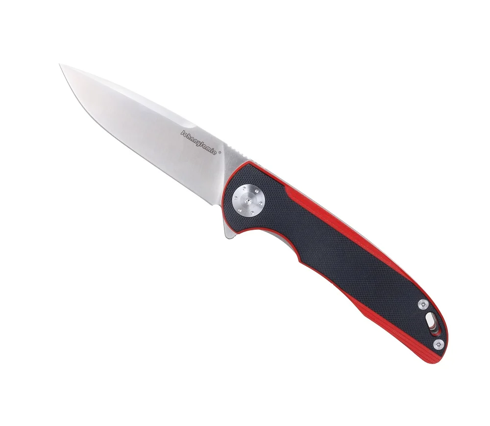 Фирма JohnnyJamie, Persici, складной нож, тактический, для кемпинга, EDC, черный и красный, G10, ручка D2, стальное лезвие, охотничьи инструменты для выживания