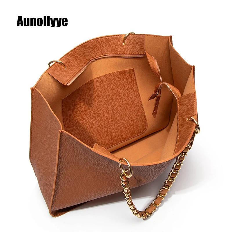 

Women's PU Leather One-Shoulder Handbag Luxury Designer Large-Capacity Chain Shoulder Bag Women's Fashion Shopping Bag Handbag