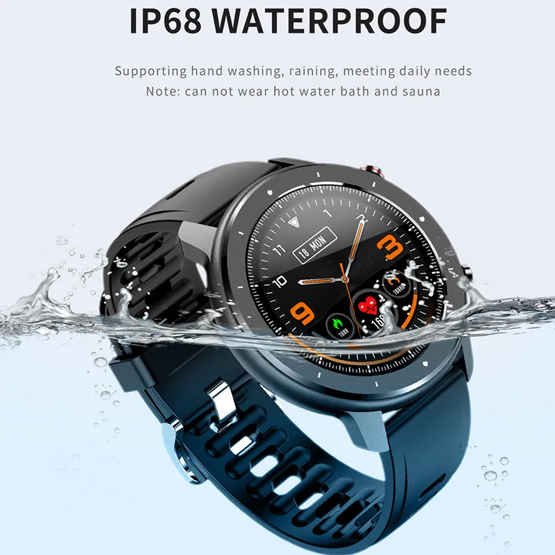 F12 Smart Watch Men Blood Pressure Smart Clock Round Waterproof Smartwatch Sport Health Bracelet Watch Smart For Android Ios