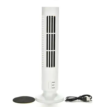 

Portable USB Mini Bladeless Air Conditioner Cooling Desk Tower Fan-White