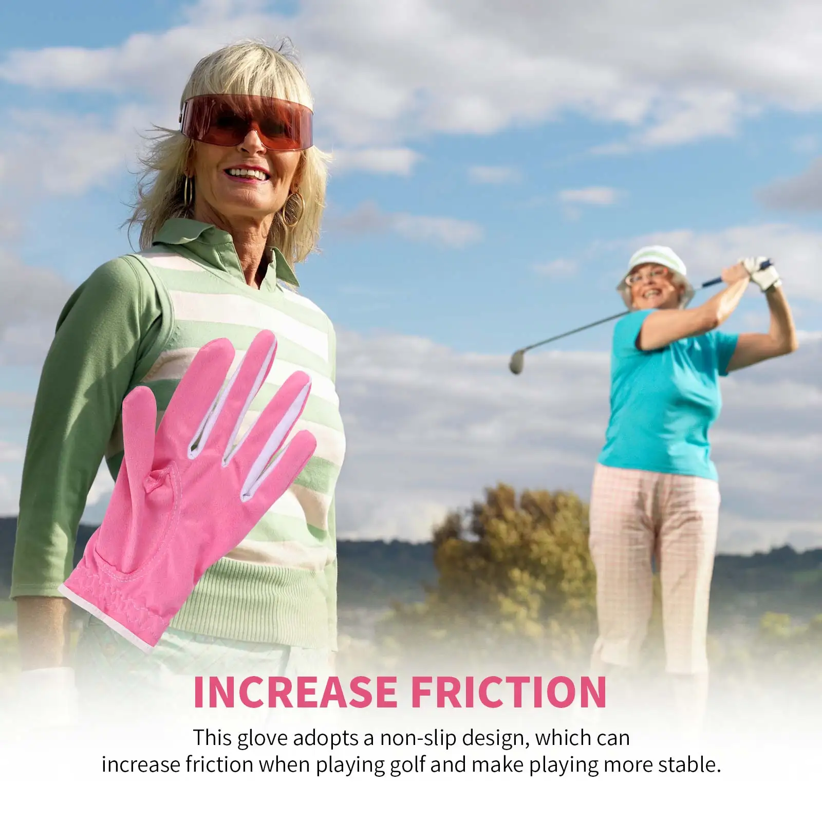 Elastic Golf Gloves Lady Left Right Hand Adjustable Breathable Women'S