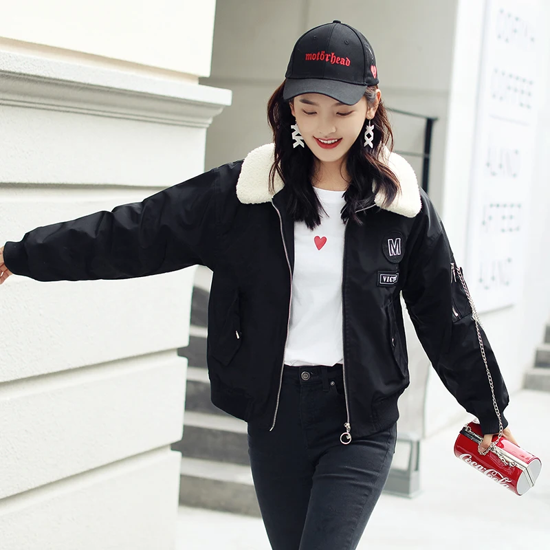 Winter New 2020 Women's Cotton Coats Students Short Paragraph Jacket Coat Loose College Wind Padded Female cotton Parkas YFY911 | Женская