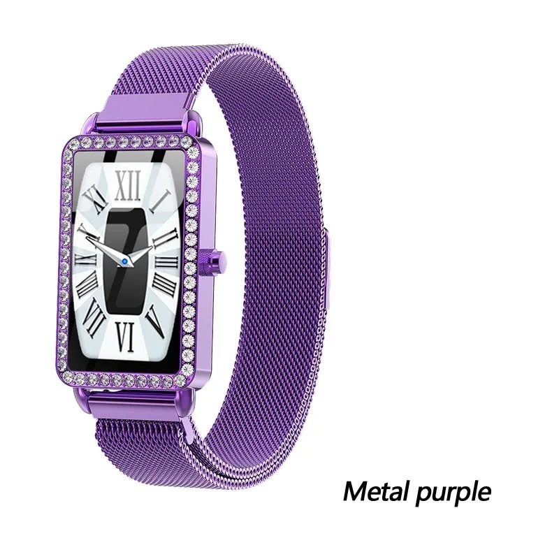 Purple A88 женские Смарт-часы, спортивные фитнес-трекер, умный браслет, пульсометр, кровяное давление, кислородный браслет для мониторинга, умные часы - Цвет: Purple