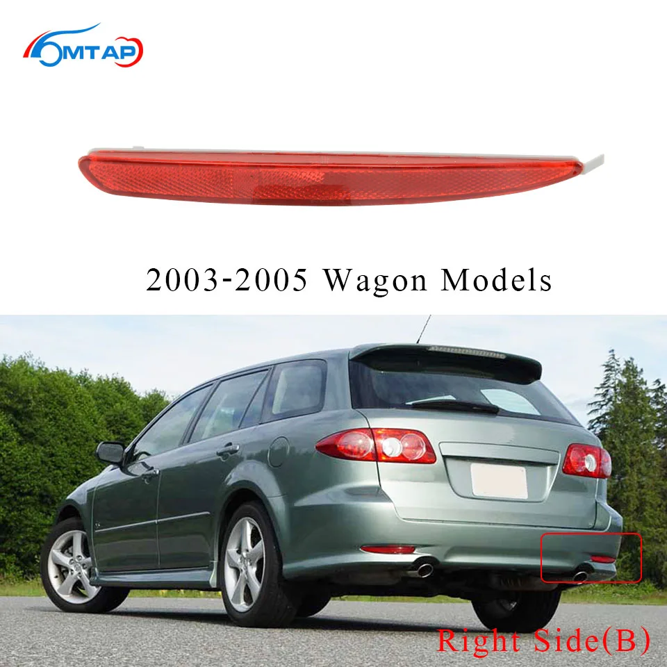 RH-Wagon(03-05) Отражатель заднего бампера Garnish противотуманная фара для Atenza Mazda 6 GG Sedan/Wagon 2002 2003 2004 2005 2006 2007 2008 - Цвет: RH-Wagon(03-05)
