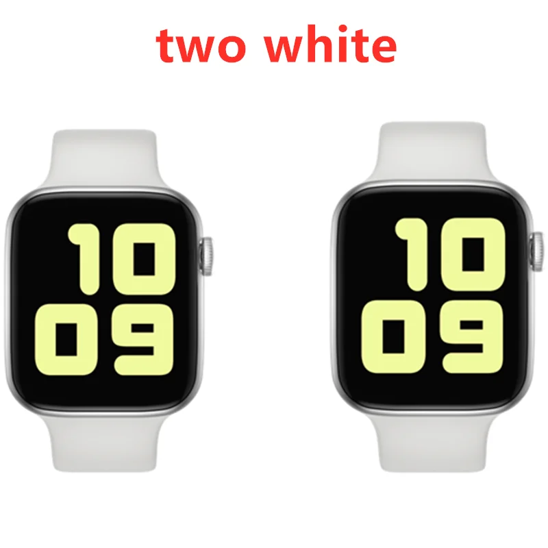 two White Умные часы IWO 8 PRO T5 со сменным ремешком, серия 4 iw8, умные часы, пульсометр, кровяное давление, спортивные часы для IOS, Android, PK, W34 - Цвет: two White