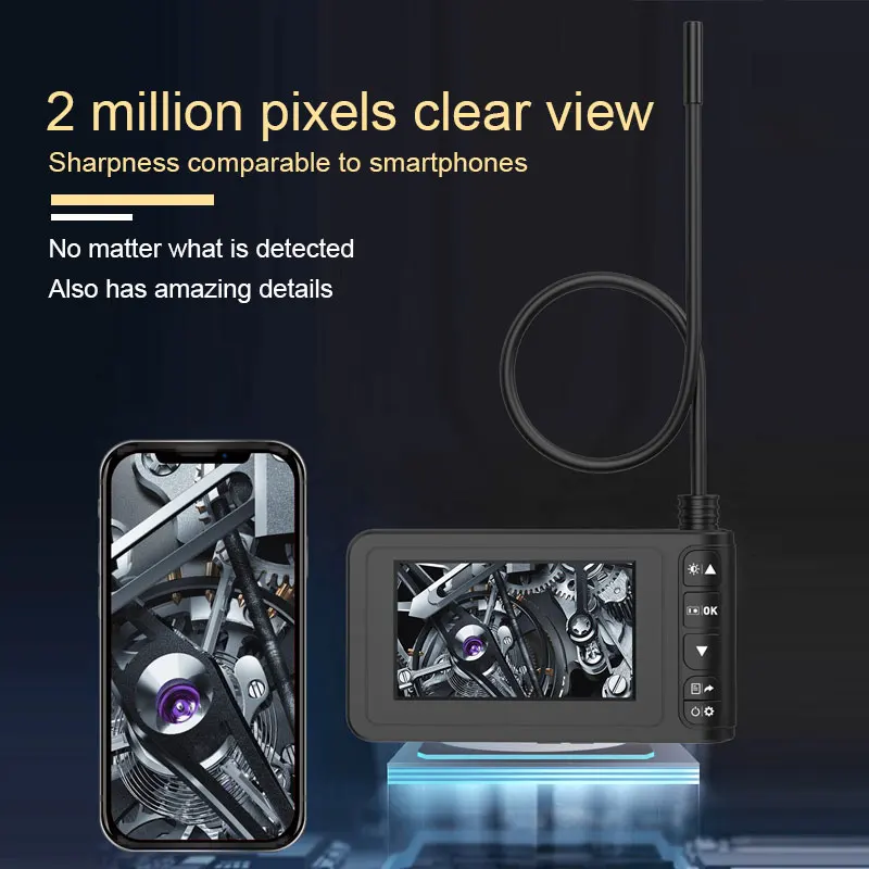 

Portable Ear Spoon Borescope Handheld Endoscope Inspection Camera Photos ABS Inskam129 8mm Real-Time Video Microscope