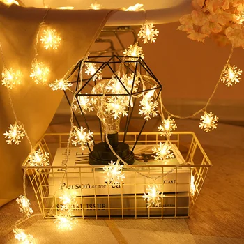 

2020 Creative Christmas LED Snowflake String Light Safe Versatile Bright Fairy String Lamp For Wedding Christmas Party Decor