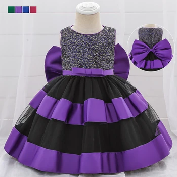 

Beautiful Girl First Birthday Dress for Newborn Baby Toddler Princess Dresses Kids Girl Party Prom Gown Clothing Big bow