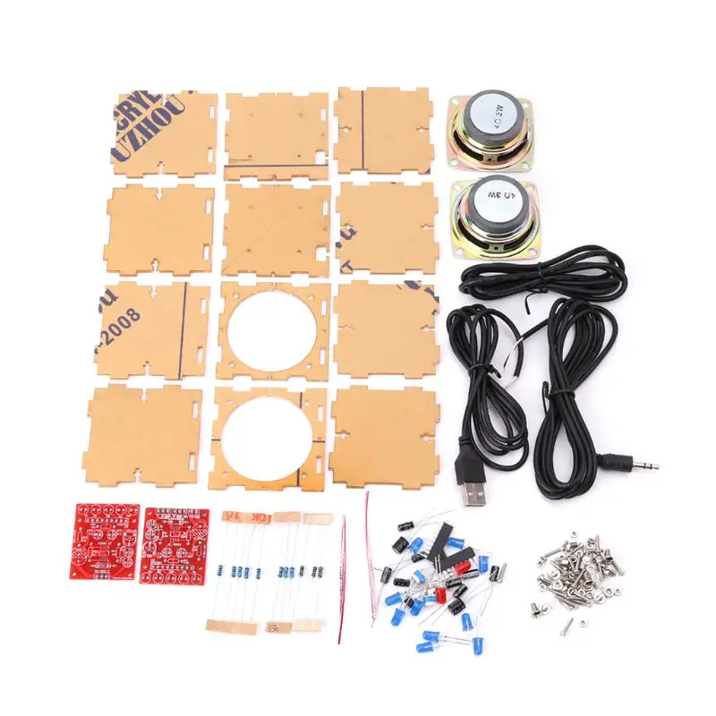 

Mini 3W Speaker Box DIY Kit With Transparent Shell Computer Audio Electronic Components