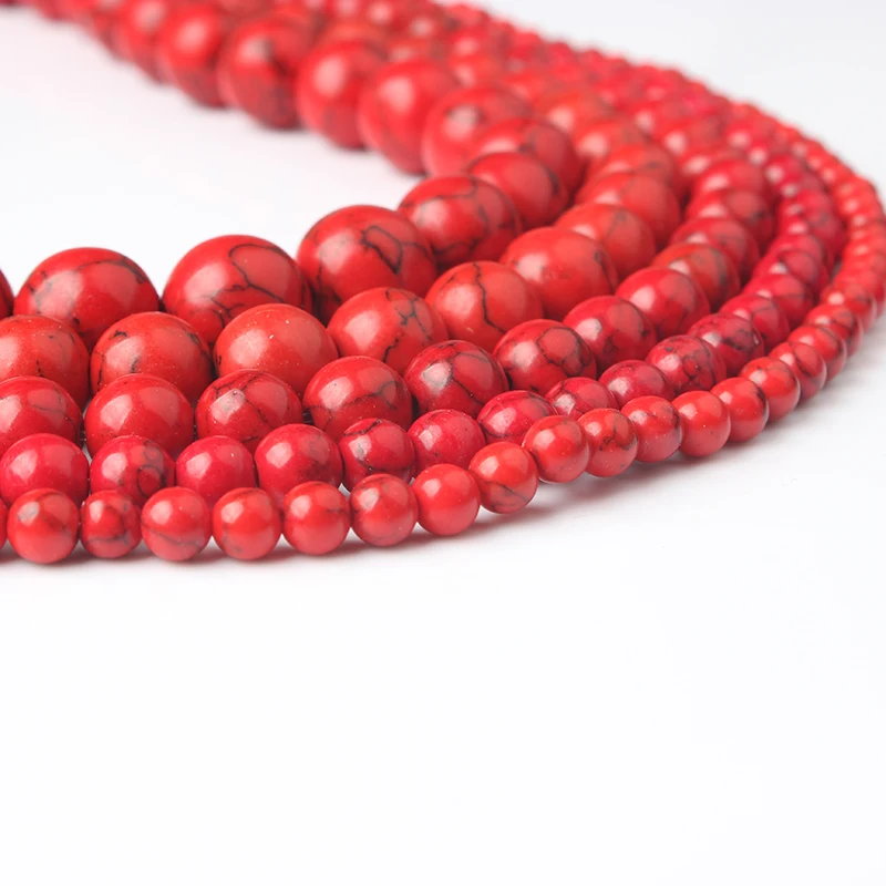 Linxiang натуральные бусины красная сосна крупные ювелирные изделия 4/6/8/10/12 мм