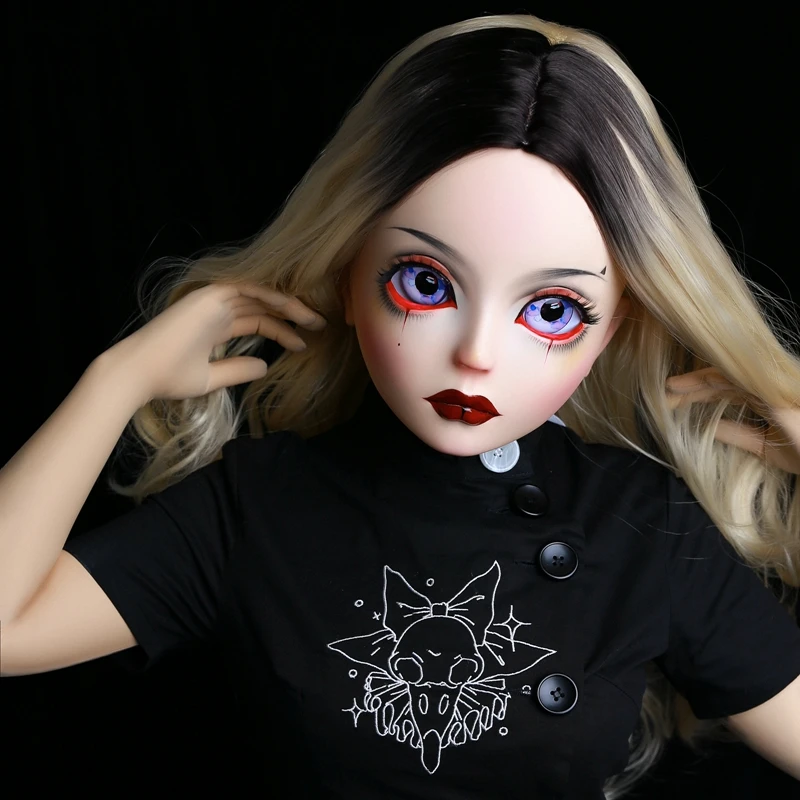 S09) HIDOLLS качество ручной работы Женская девочка Смола половина головы Косплей Японская ролевая игра BJD кигуруми маска Трансвестит кукольная маска