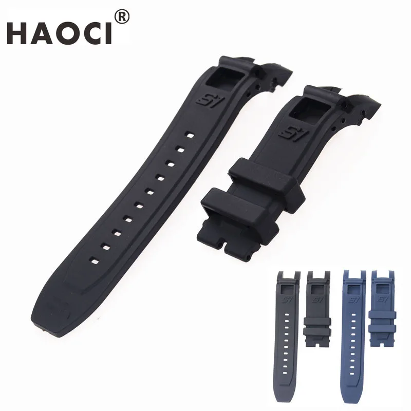 24 мм силиконовый ремешок для часов Invicta S1 часы черный синий Ремешки для наручных часов браслет ремень удобный и водонепроницаемый