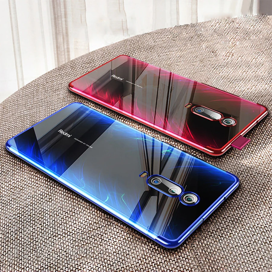 

Transparent Crystal Plating Case For Xiaomi Mi 9T Redmi K20 Soft TPU Silicone Cover For Redmi K20 Pro Cases Clear Back Cover