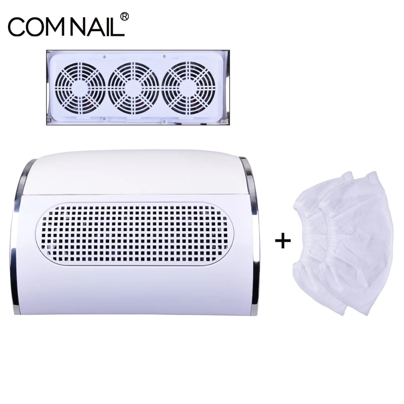 Günstig RU Lager Große Mächtige Nagel Staub Absaugung Collector mit 3 Fan Staubsauger Maniküre Werkzeuge mit 2 Staub Sammeln Taschen