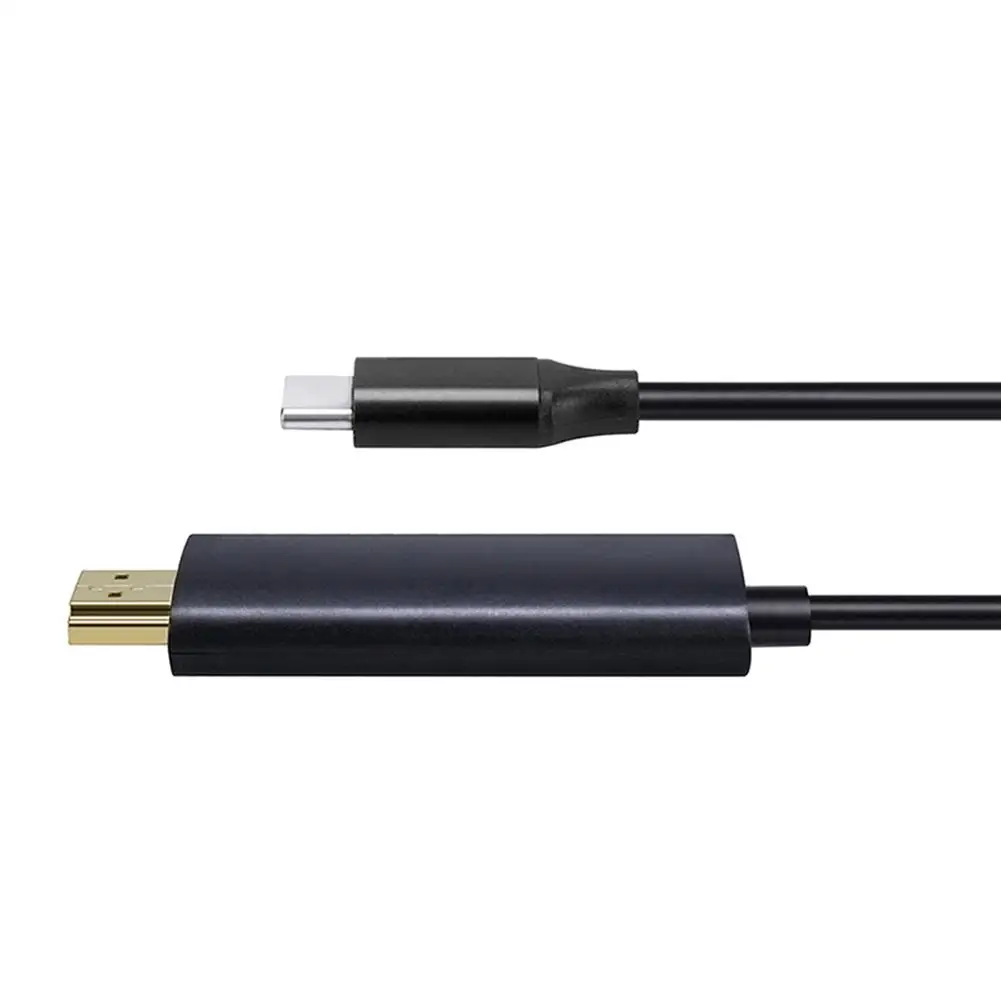Кабель-адаптер типа C к HDMI разрешение 4K 60HZ поддержка передачи данных Зарядка HD конвертер Plug And Play кабель 2 м USB C к HDMI