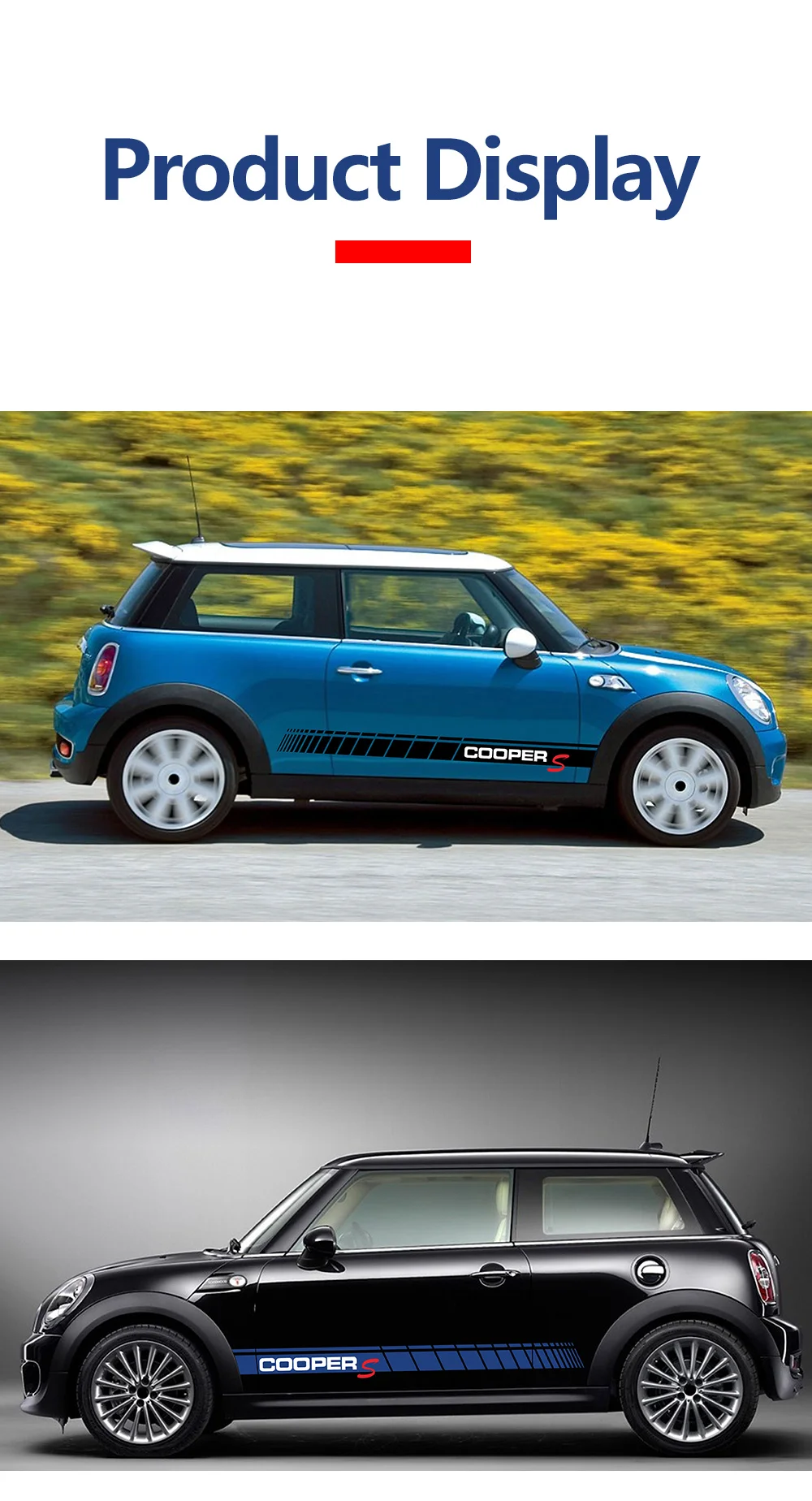 2 предмета автомобиля двери боковые полосы Стикеры тела наклейка для MINI Cooper S R50 R52 R53 R55 R56 R57 R58 R59 R60 R61 F54 F55 F56 F57 F60
