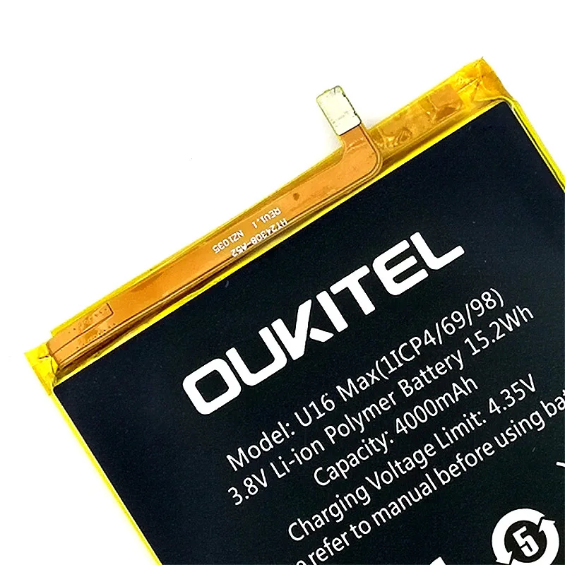 Wisecoco Fast delivery U16 Max 4000mAh Battery For oukitel U16 Max Phone Latest Production Battery+Tracking Number