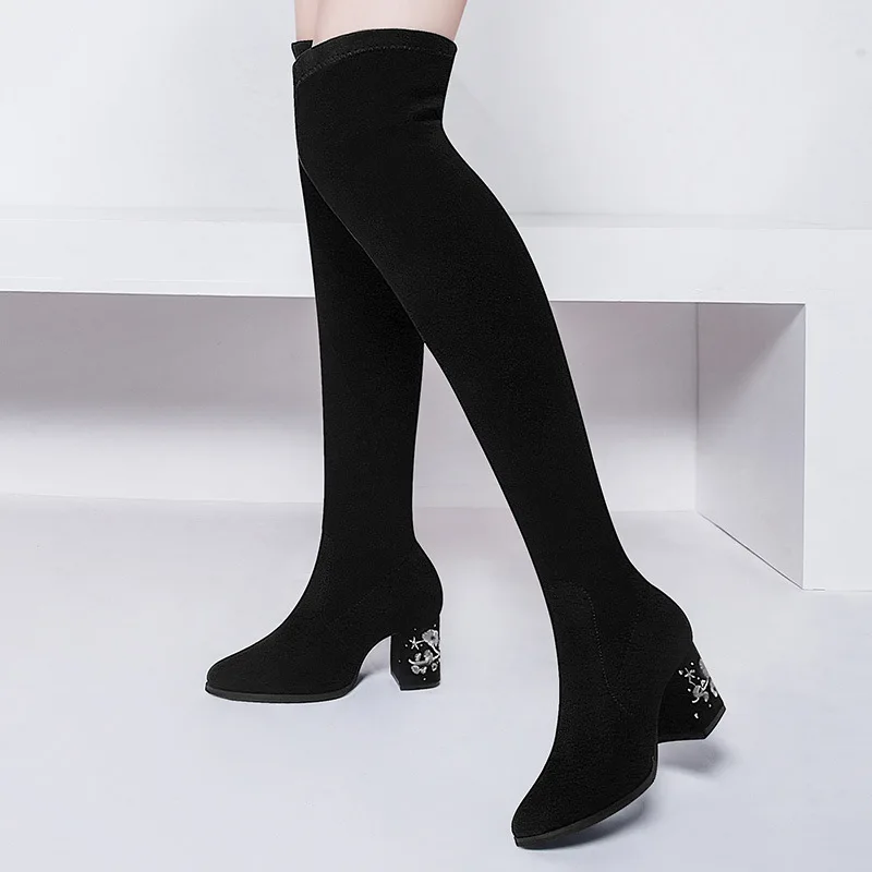 

Gucci Tianlun Boots Women's over-the-Knee Stovepipe Boots 2019 Autumn & Winter New Style High-Heel Boots Knight Boots plus Velve
