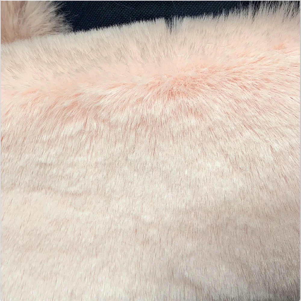 Tessuto In Pelliccia Sintetica Di Lusso Al Metro, Strutturato, Imitazione Visone, Nero - 7205 Black - Foto 13