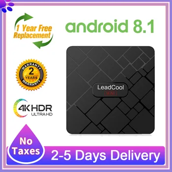 

Leadcool mini Smart Set Top Box Android 8.1 RK3328A Full HD 4K HDR 2.4G WIFI 1G8G 2G16G H.265 HDMI 2.0 Leadcool mini BOX TV