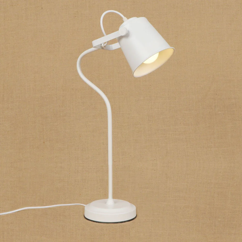 Современная цветная настольная лампа в скандинавском стиле E27 Светодиодный светильник Настольная лампа с выключателем для офиса, кабинета, гостиной, офиса, спальни