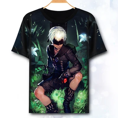 Горячая Распродажа Новая игра NieR Automata 2B футболка NieR: Automata футболка для мужчин и женщин летние футболки - Цвет: 7