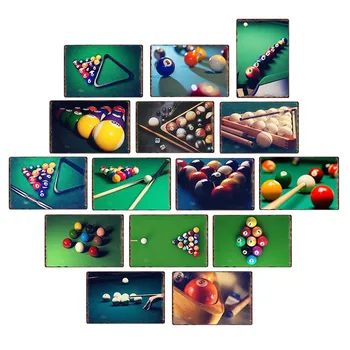 

Billiards Metal Vintage Signs Billiards club Wall Poster Decoration Beer Bar Painting Pool hall Plaque Home Decor 20*30 CM