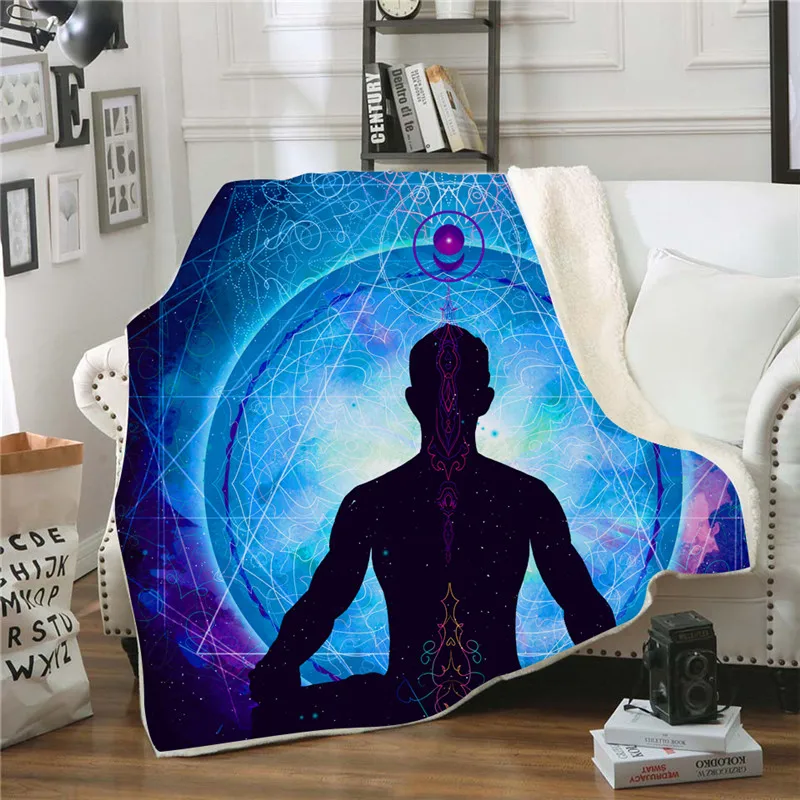 SOFTBATFY Chakra флисовый плед диван-кровать одеяло s Прямая поставка