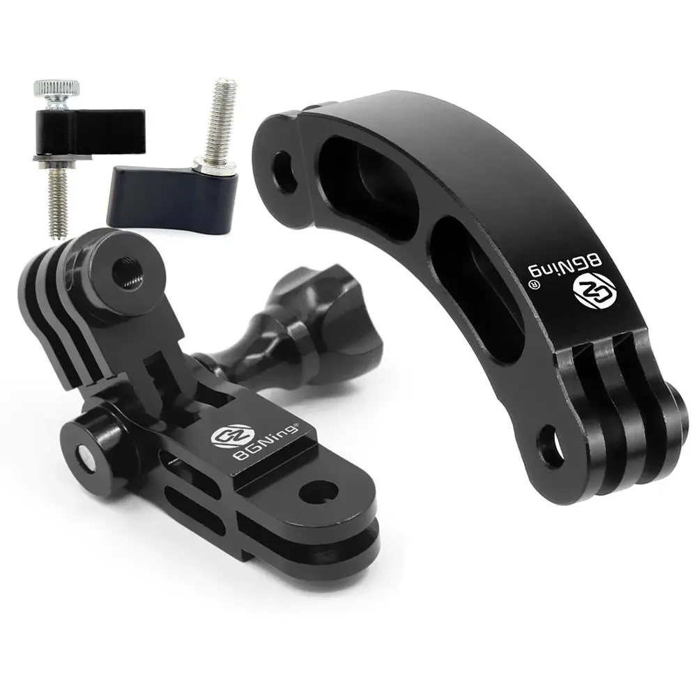 BGNing регулируемое основание Крепление для Gopro Hero 8 7 5 Xiaomi yi для sjcam для DJI Экшн камеры штатив шлем ремень крепление аксессуар - Цвет: BGNing Set D