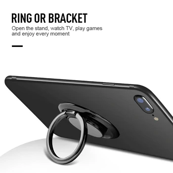 

360° Rotate Finger Grip Ring Phone Holder Metal Mirror Stand For iPhone Samsung