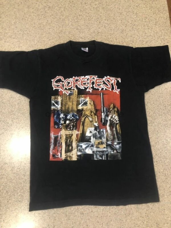 

Gorefest False Vintage 1993 Tour Shirt Entombed Bolt Thrower Sz S-2Xl Reprintt
