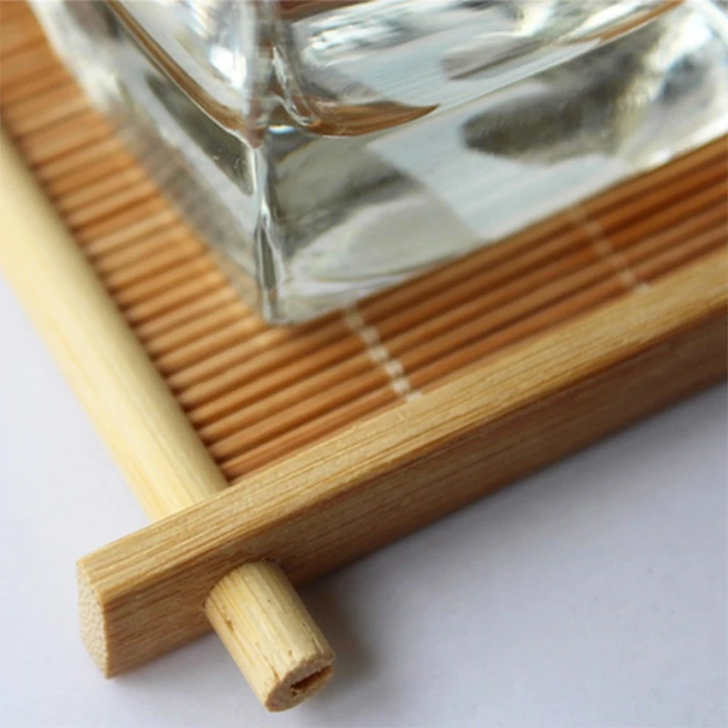 6pcs/Lot Bamboo Tea Cup Mat Wooden Coaster Tea Set Kitchen Accessories Placemat Cup Holder Dish Pot Pads Heat Insulation Saucer