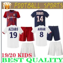 Детский комплект,, Lyonnais, футбольные майки, 19/20 Lyon TRAORE MEMPHIS, FEKIR OL AOUAR GOUIRI CORNET JUNINHO, Детская футбольная рубашка