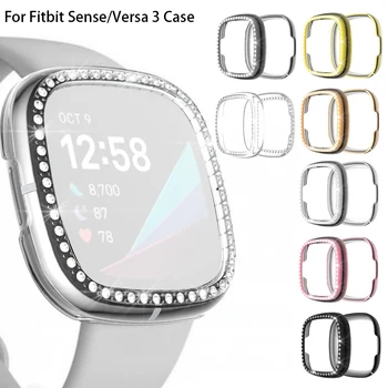 

360 Degree Protection Cover For Fitbit Sense/Versa 3 Band Case PC For FitBit Versa Frame ccessories Screen Protective Case Shell