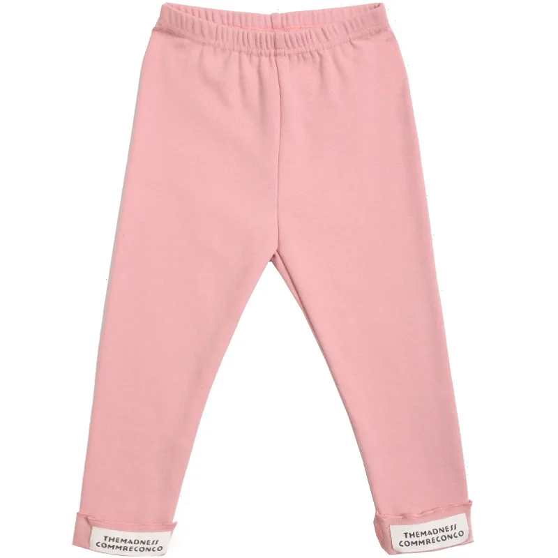 Леггинсы для девочек на осень и зиму, детские штаны, плотные теплые штаны для девочек, узкие брюки, одежда для От 1 до 12 лет-подростков - Цвет: Pink 1