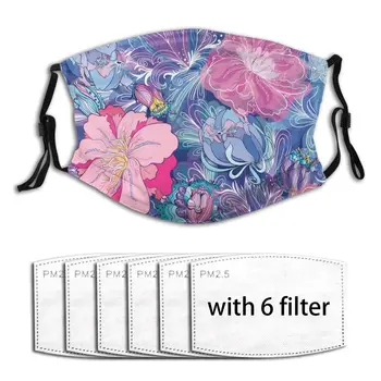 

Anti-Pollution Romantic Floral Pattern Washable Reusable Mask Anti-Dust Mouth Face Mask Protective Mouth Cover Masks