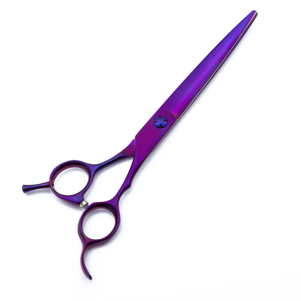 

7.0 inch Professional PET Dog GROOMING SCISSORS Cutting shears haircut Shear two-tailed handle 440C top-grate quality purple