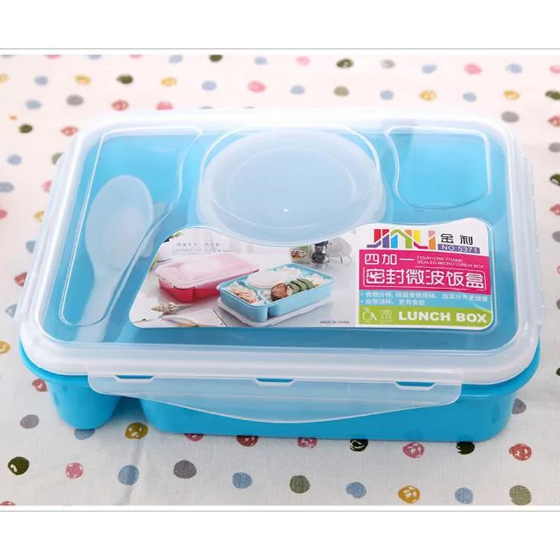 BPA Бесплатный Ланч-бокс для детей с отсеком Microwavable мультфильм Bento коробка Герметичный пищевой контейнер ланчбокс для пикника